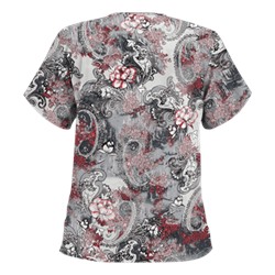 UA Vintage Paisley Poppy Scrub Top
