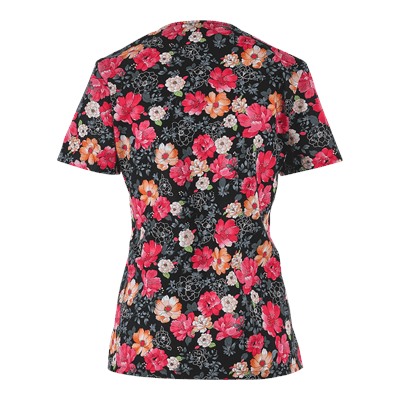 Cherokee Scrubs Fleur-ever Yours Print Top
