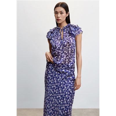 Falda larga floral