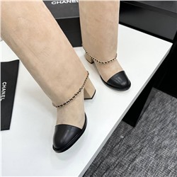 Высокие замшевые сапоги на каблуке  Chane*l