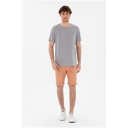 Erkek Regular Fit Bisiklet Yaka Modal Koyu Gri Basic Tişört