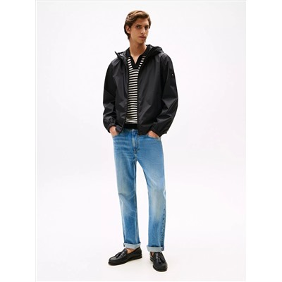 Water-Repellent Hooded Windbreaker