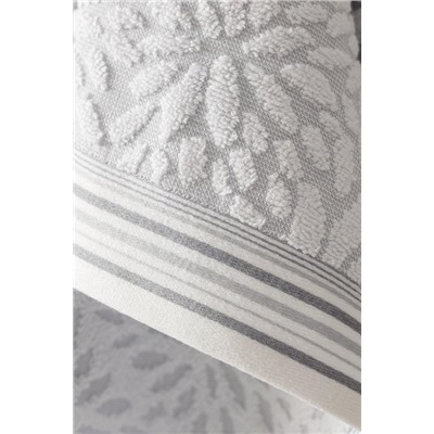 Serenite %100 Pamuk Yüz Havlusu - Gri - 50x70 cm