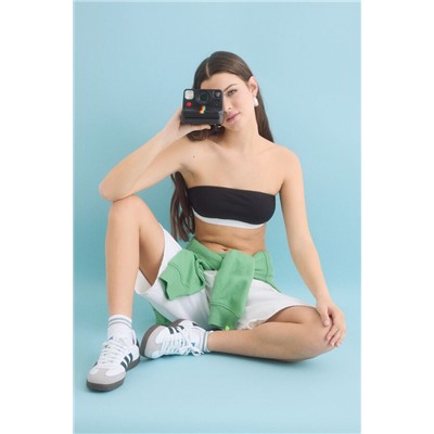 Sujetador bandeau copas extraíbles negro