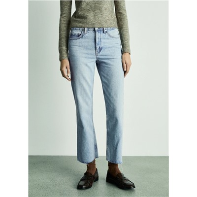 Jeans Blanca rectos crop