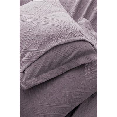 Marjolaina %100 Pamuk King Size Yatak Örtüsü - Açık Mürdüm