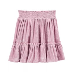 Kid Tiered Crushed Velvet Skirt