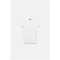 VISCOSE RIBBED T-SHIRT