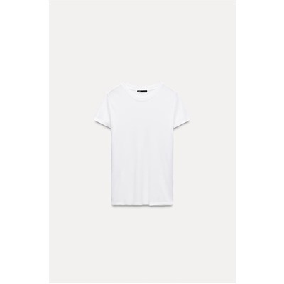 VISCOSE RIBBED T-SHIRT