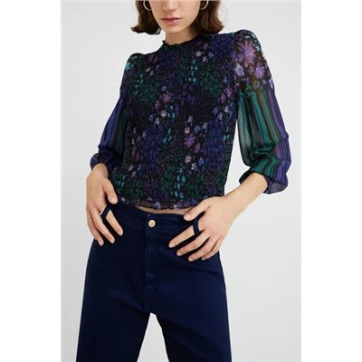 Blusa ajustada floral