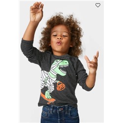 Dino - Langarmshirt - Glow in the dark