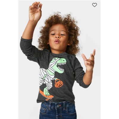 Dino - Langarmshirt - Glow in the dark