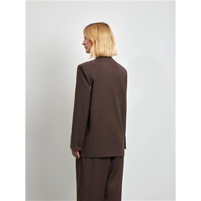 Двубортный жакет oversize, ML775/hazelnut