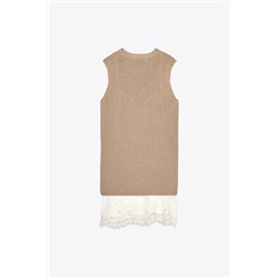 CONTRAST KNIT DRESS