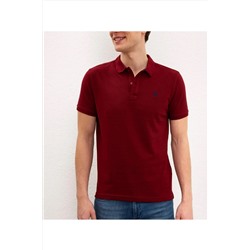 U.S. Polo Assn. Erkek Bordo Polo Yaka T-shirt G081gl011.000.954055.vr177 G081GL011.000.954055.VR0469