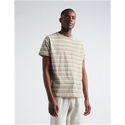 Striped T-shirt, Men, Dark Beige