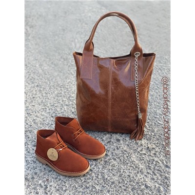 AB.Z. SAFARY RUST+PELLE - Shopper napa RUST АКЦИЯ