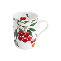 Кружка, 300 мл, фарфор F, белая, Вишня, Orchard Fruits, 54382
