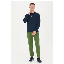 Erkek Lacivert Bisiklet Yaka Sweatshirt