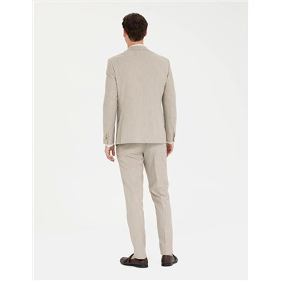 Bej Ex. Slim Fit Takım Elbise
