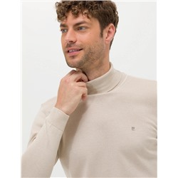 Kum Melanj Slim Fit Balıkçı Yaka Basic Triko Kazak
