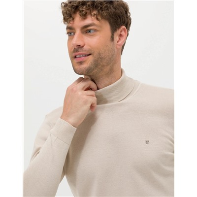 Kum Melanj Slim Fit Balıkçı Yaka Basic Triko Kazak