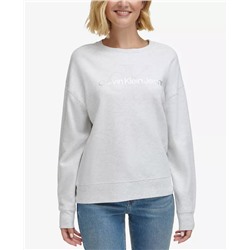 CALVIN KLEIN JEANS Women's West Village Foiled Logo-Print Sweatshirt
