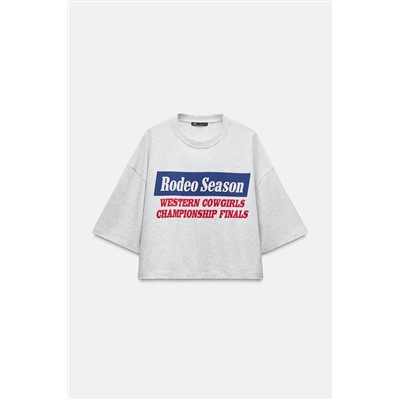 T-SHIRT WITH SLOGAN