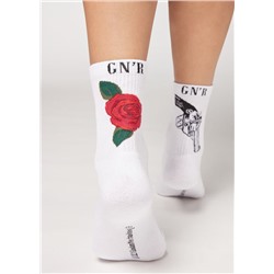 Kurze Sportsocken im Rockband-Stil