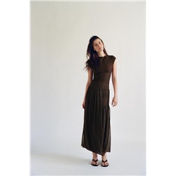 CONTRAST BALLOON TULLE DRESS