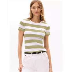 Rugby Stripe Crewneck T-Shirt