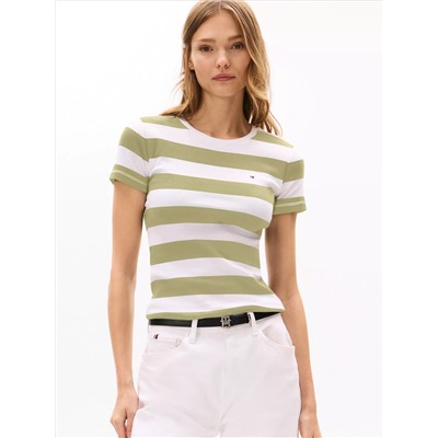 Rugby Stripe Crewneck T-Shirt