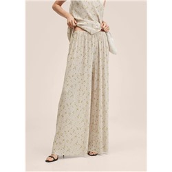 Pantalón plisado floral -  Mujer | MANGO OUTLET Melilla