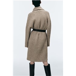 RIBBED KNIT COAT