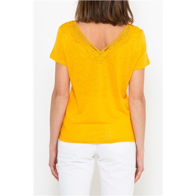 Top de lino Amarillo