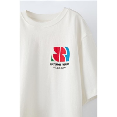 T-SHIRT WITH LABEL PRINT