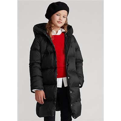 Girls 7-16 Quilted Hooded Down Coat