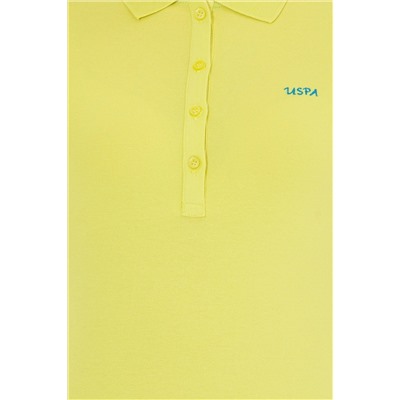 Kadın Neon Sarı Basic Polo Yaka Tişört