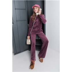 Pantalón terciopelo suave vino