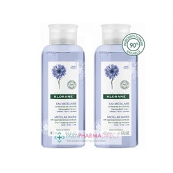 Klorane Bleuet Eau Micellaire Visage - Yeux - Lèvres 2x400mlLot  × 2