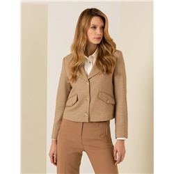 Camel Crop Ceket