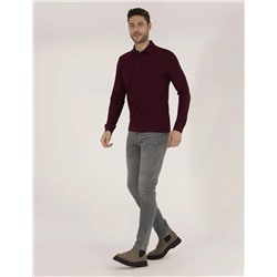 Bordo Slim Fit Basic Sweatshirt