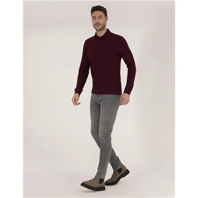 Bordo Slim Fit Basic Sweatshirt