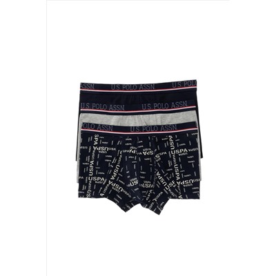 Erkek Lacivert 3'lü Boxer
