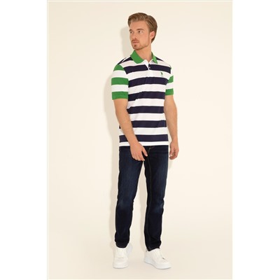 Erkek Regular Fit Polo Yaka Lacivert Tişört