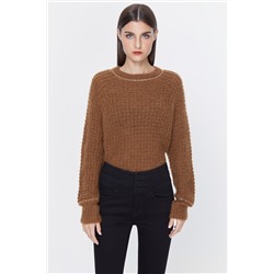 Jersey de mohair y lana Marrón