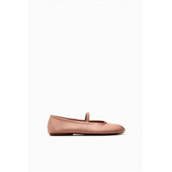 SATIN BALLET FLATS