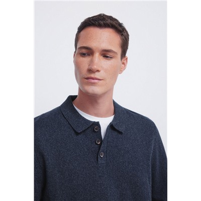 Jersey cuello polo botones