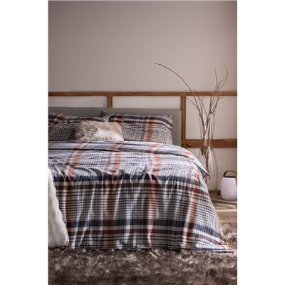 Boussy King Size %100 Pamuk Flanel Nevresim Takımı - Lacivert