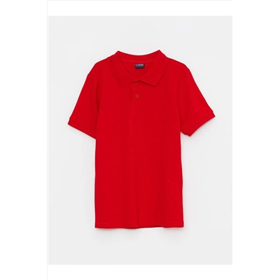 LC Waikiki, Kirmizi Polo Yaka Basic Kısa Kollu Pamuklu Erkek Çocuk Tişört